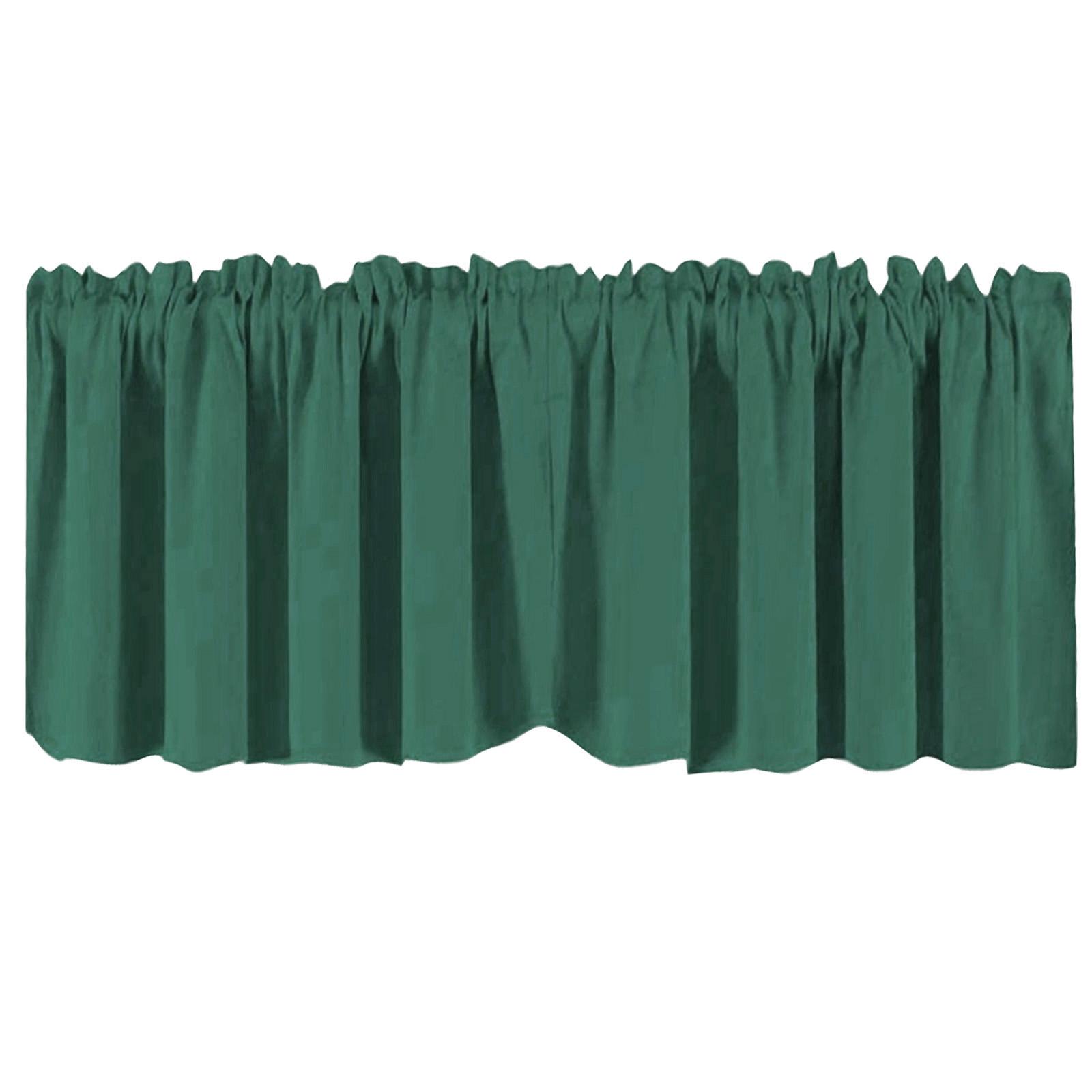 

Solid Rod Pocket Window Polyester Fabric Window for Kitchen Bedroom Living Room Office Decor S зелёный