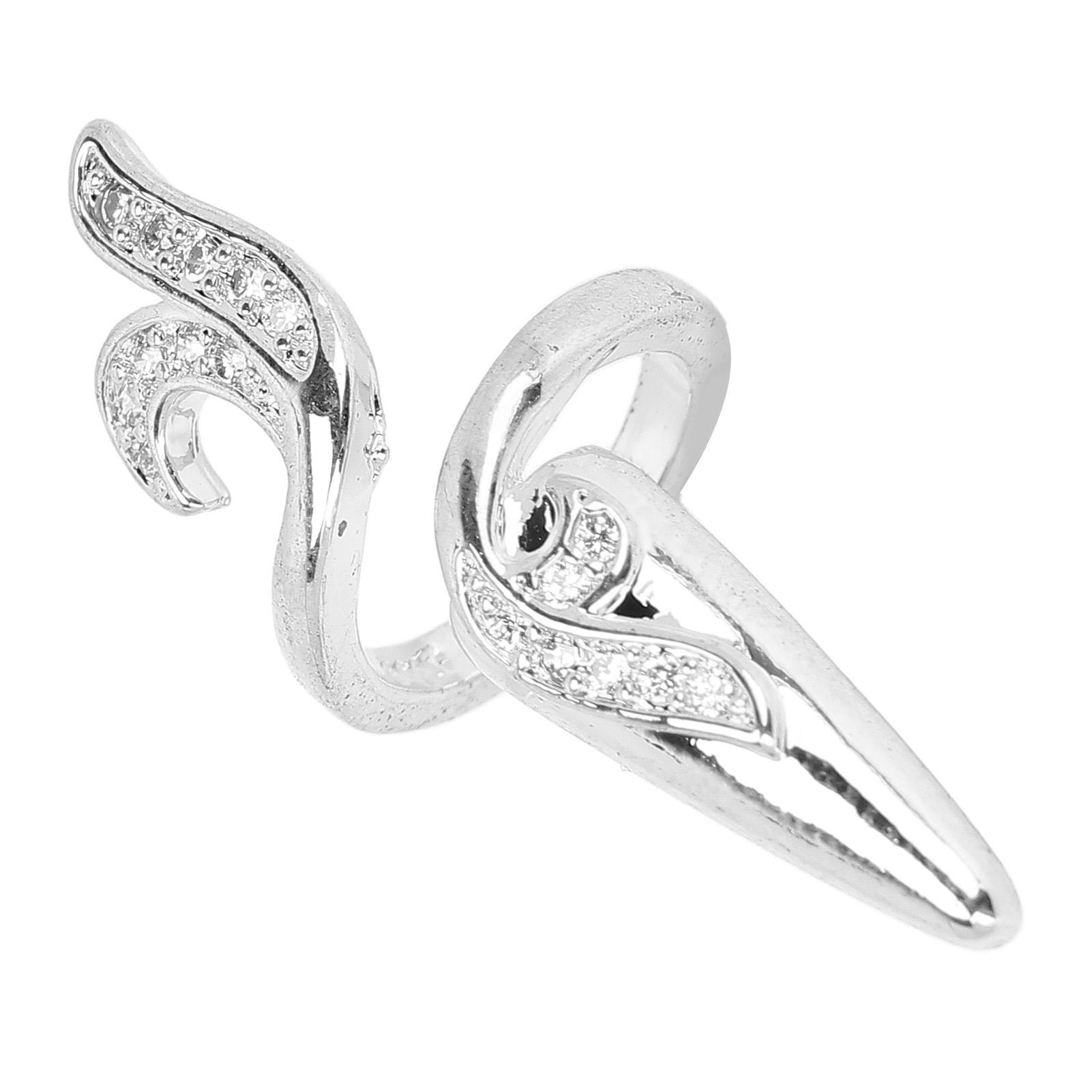 

Женские кольца для ногтей, очаровательные стразы, кольцо для украшения ногтей, серебряный хвост