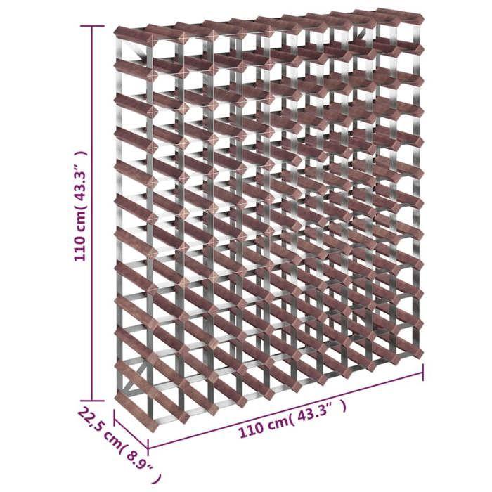 VidaXL Wine Rack for 120 Bottles Brown Solid Pine Wood 340895