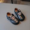 Autumn Little Girl Leather Shoes Shallow Retro New Kids Flat Shoes Causal Simple Children Ballet Shoes for Wedding Party