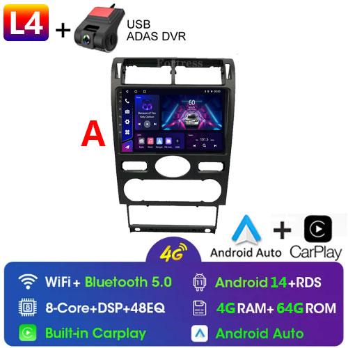 2din Android14 Car Radio Multimedia Carplay Auto GPS Navigation For Ford Mondeo Mondeo 3 2000 2001 2002 2003 2004 2005 2006-2007