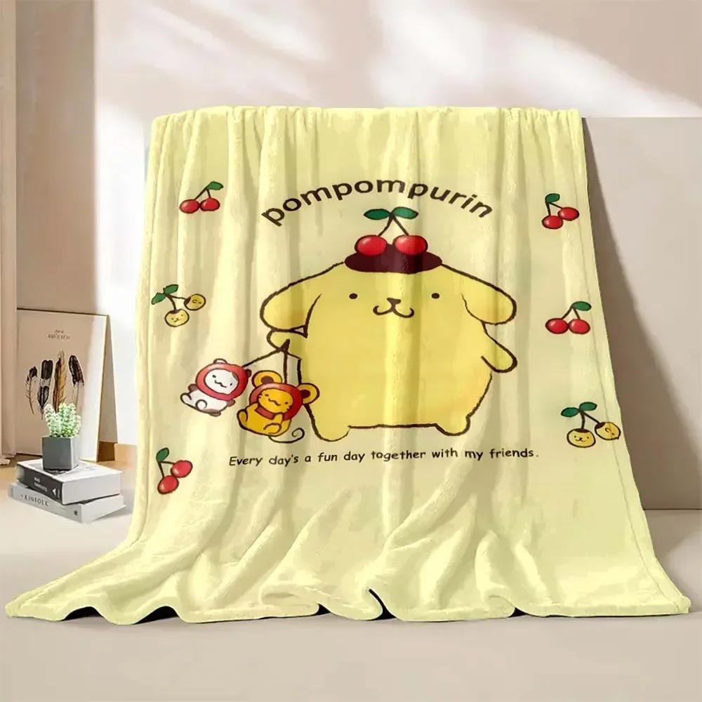 Japanische Pompom Purin Cartoon Decke Kinderzimmer Weich Flauschig Weich Bett Plüsch Überwürfe Baby Mädchen Jungen Plüschdecke Steppdecke Geschenk