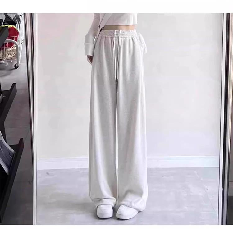 Girls' Wide-Leg Cuffed Pants - Spring/Autumn Casual Long Trousers for Kids