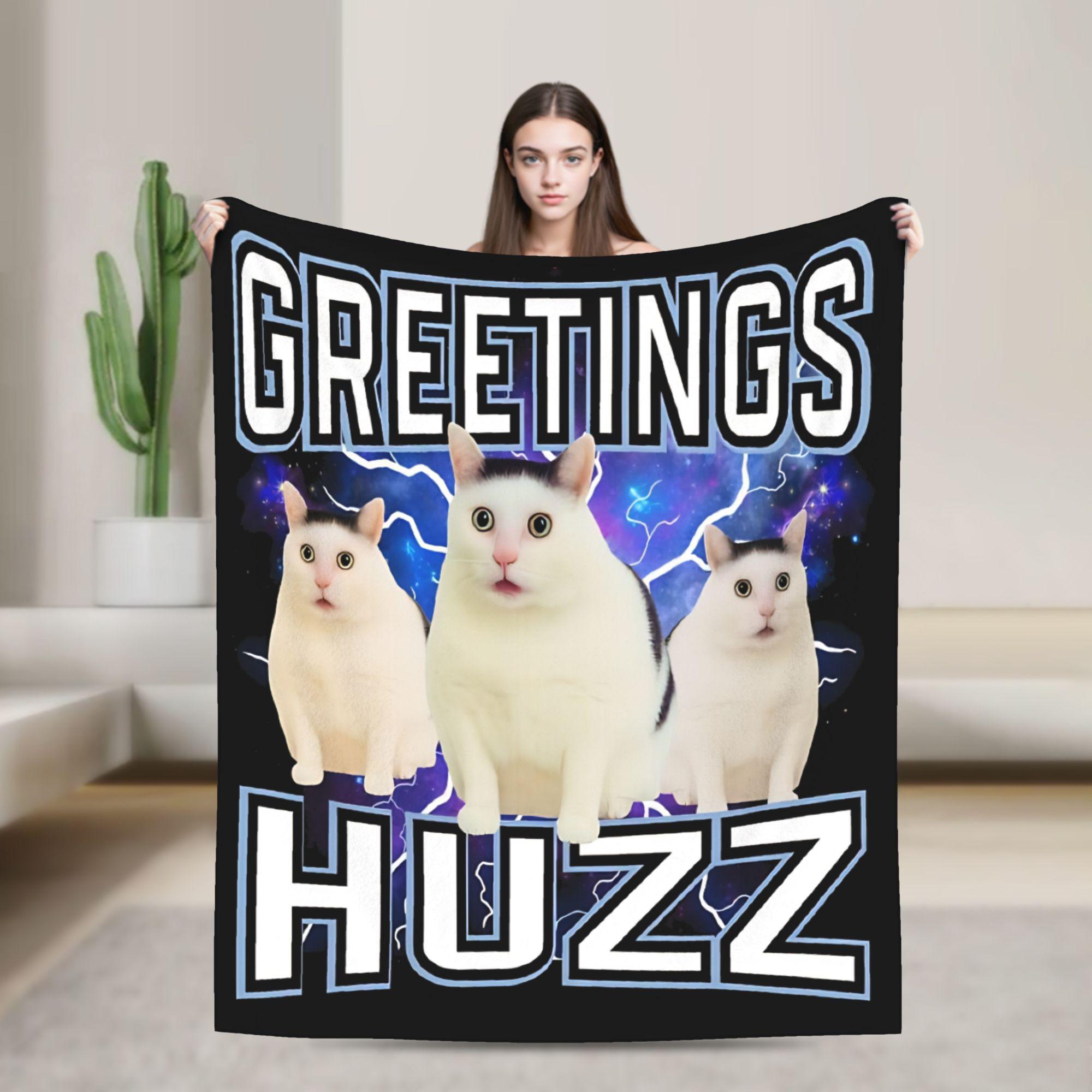 Soft Warm Blankets Lollipop Cat Meme Greetings Huzz Funny Silly Cats Throw Blanket Flannel Bedspread For Bedroom Sofa Bed Cover 75x90cm