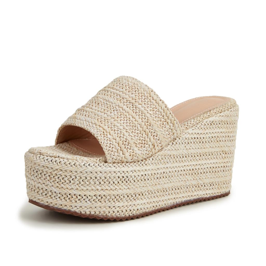 Platform Slippers Women Open Toe Wedges Sandals Ladies Summer High Heels Espadrilles Shoes Plus Size Sandalias Mujer Verano 2022