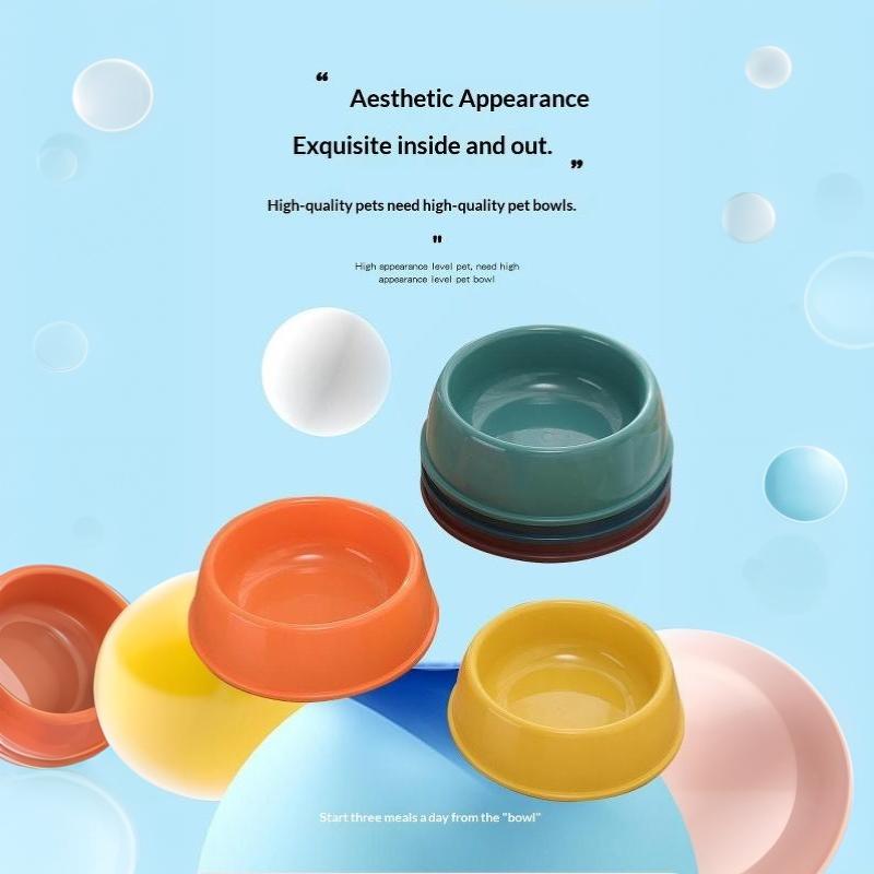 Thickened Non-slip Plastic Pet Bowls Lightweight Portable for Dogs Cats Outdoor Hiking Feeding