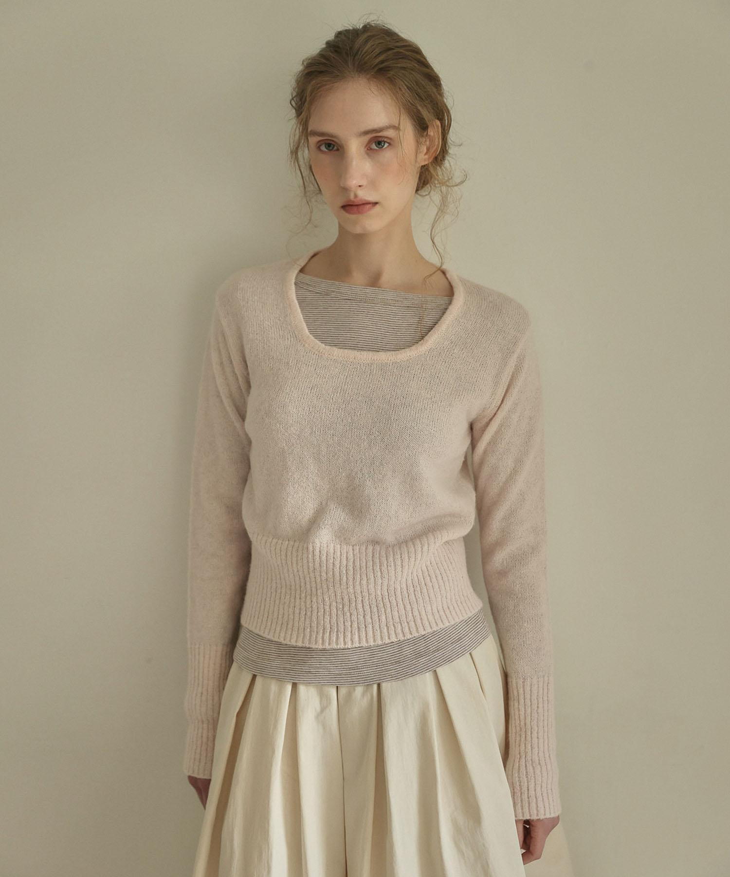Auro Stripe Long Sleeve [ Brown ]