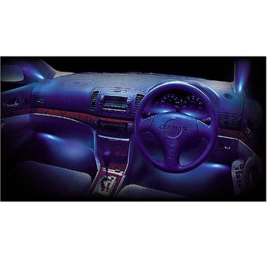 Carmate NZ733 Micro Car Clear 8-LED Light, Black/Blue