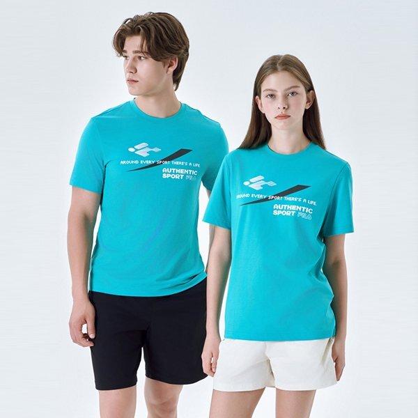 Fila LighTweighT STreTch Graphic T shirT TURQUOISE/095