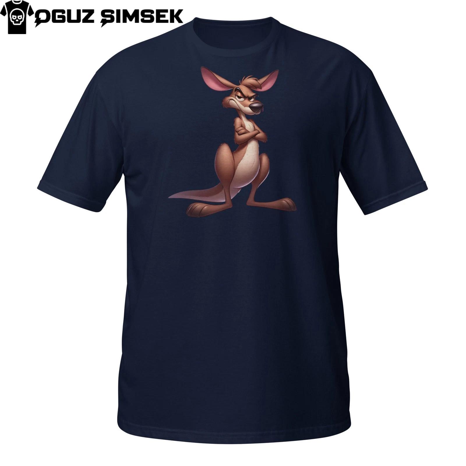Grumpy Kangaroo T-Shirt Mens Womens Tees Top – Funny Angry Cartoon Roo Design S