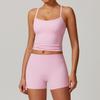 Womens Quick Dry Stretchy Yoga Set Workout Running Sport Outfit