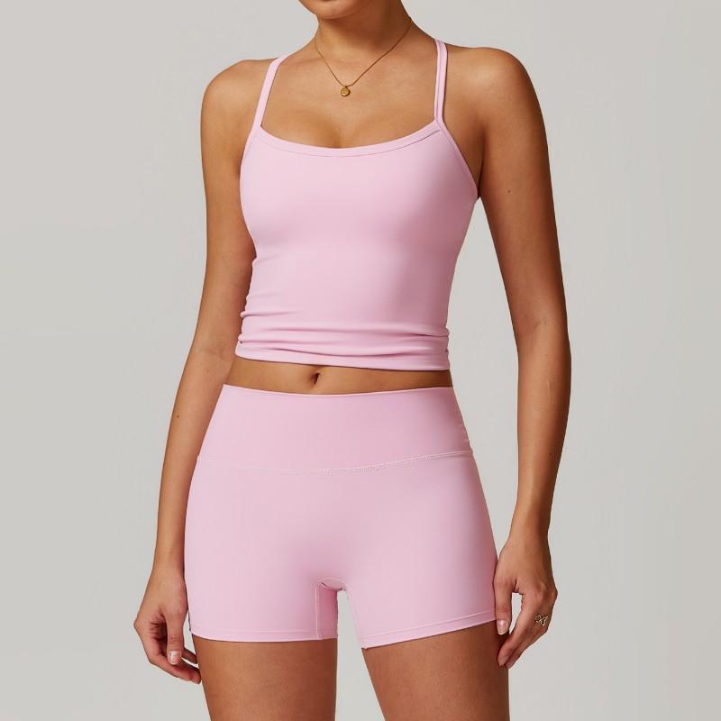 Womens Quick Dry Stretchy Yoga Set Workout Running Sport Outfit