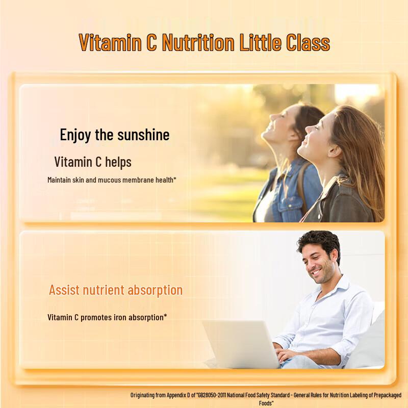 BYHEALTH Vitamin C Chewable Tablets Sweet Orange Flavor