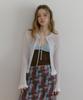 Twee Furbit Frill Strap See-Through Long Sleeve Cardigan