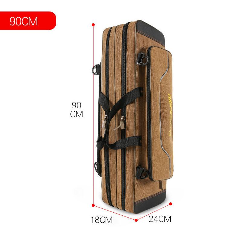 SCIONE Canvas Thick Fishing Gear Bag Large-capacity Waterproof Fishing Bag Multifunctional Sea Pole Bag