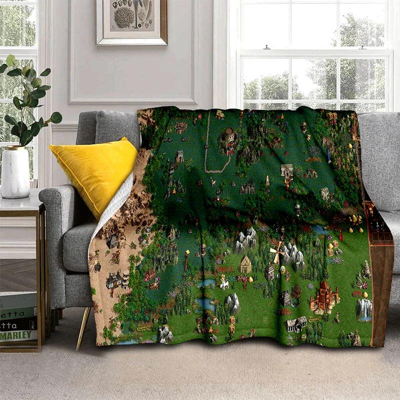HOMM3 Heroes of Might and Magic Map 29 Style New Treasure Chest Blanket,Soft Throw Blanket for Home Bedroom Bed Sofa Travel Kid
