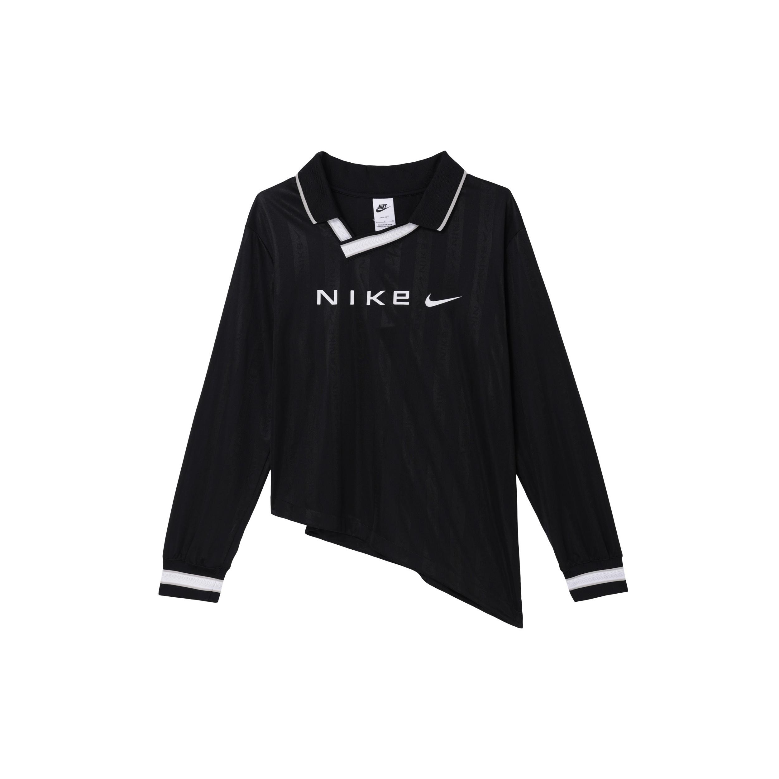 (WMNS) Nike Dri-FIT Jacquard Jersey Asia Sizing  Black White  Women s FV7539-010 L