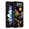 Abstract Mountain Sunrise Line Phone Case For Samsung Galaxy Z Flip3 Flip4 Flip5 Case For Z Flip 3 4 5 6 7 Hard Folding Cover