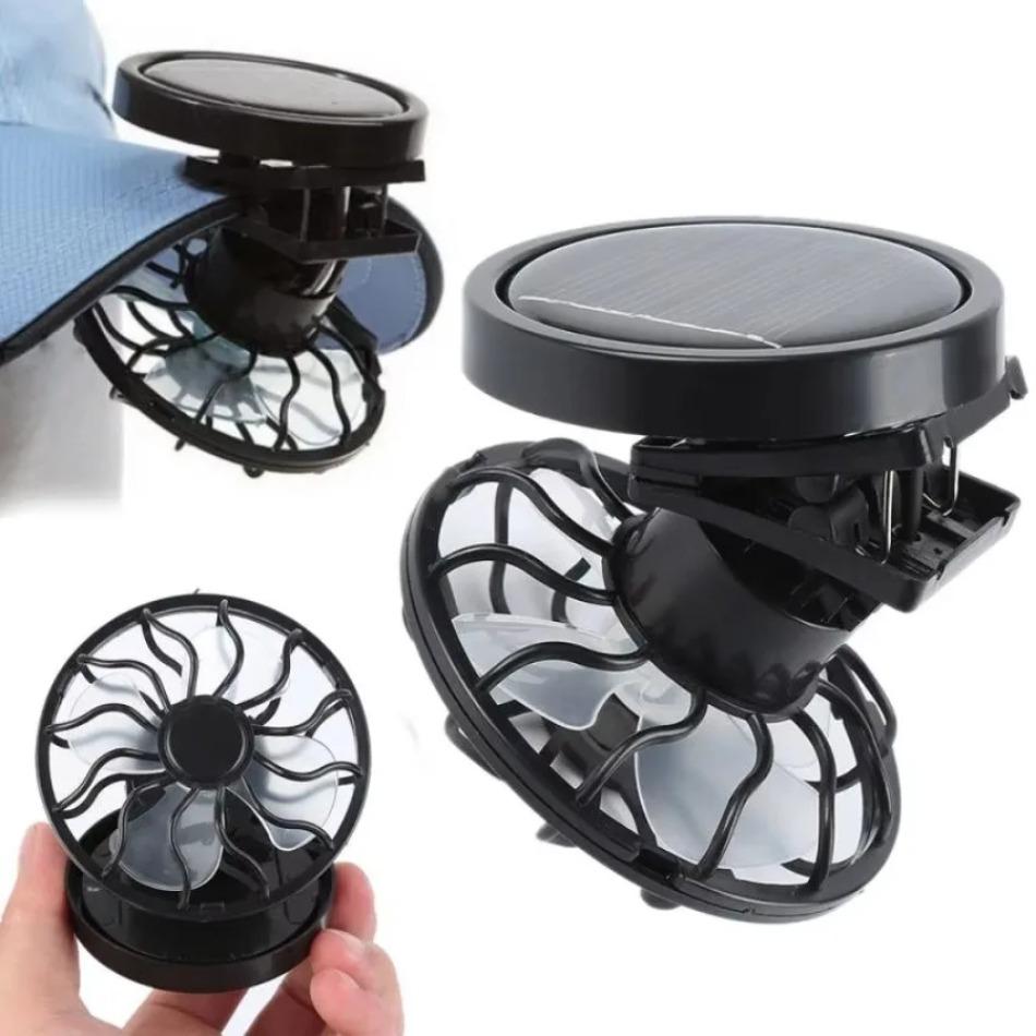 1 Pcs Clip Type Outdoor Solar Fan Portable Mini Fan Outdoors Tool Hiking Accessories Camping Equipment Multi Tool