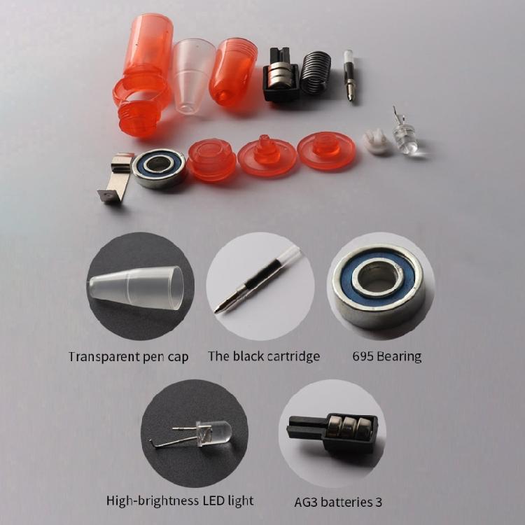 10Pieces Plastic Ballpoint Pen Set With Illuminated Tip And Rotating Grip For Comfortable Use In Dark Environments