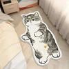 Irregular Cartoon Cat Carpet Faux Cashmere Bedside Rug Bedroom Area Rugs  for Sofa Coffee Table