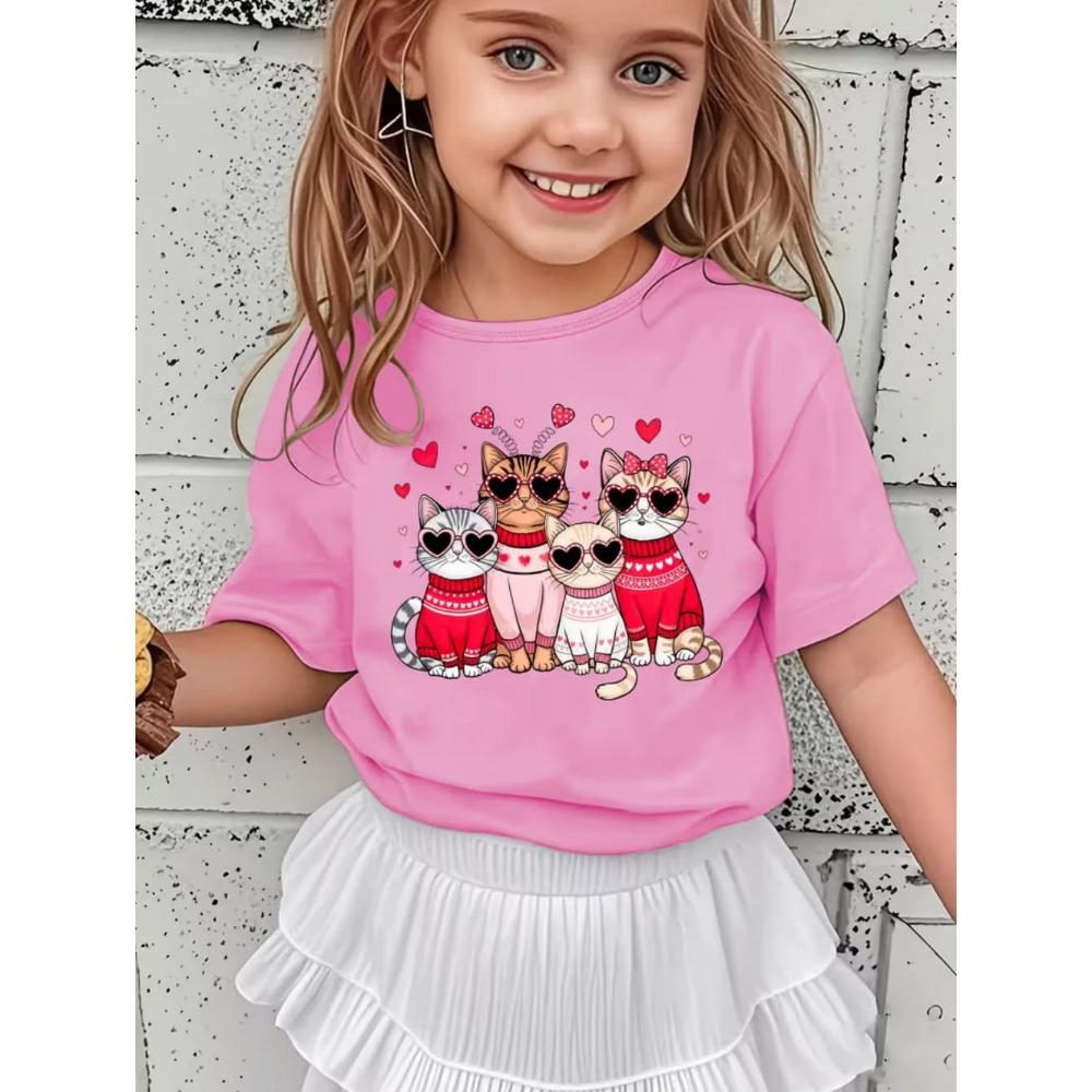 Funny Dog Pattern Children's T-Shirt Girl Cute Animal 3D Printed Fashion Top Short Sleeve Tee Summer Children Clothes Girl Tops