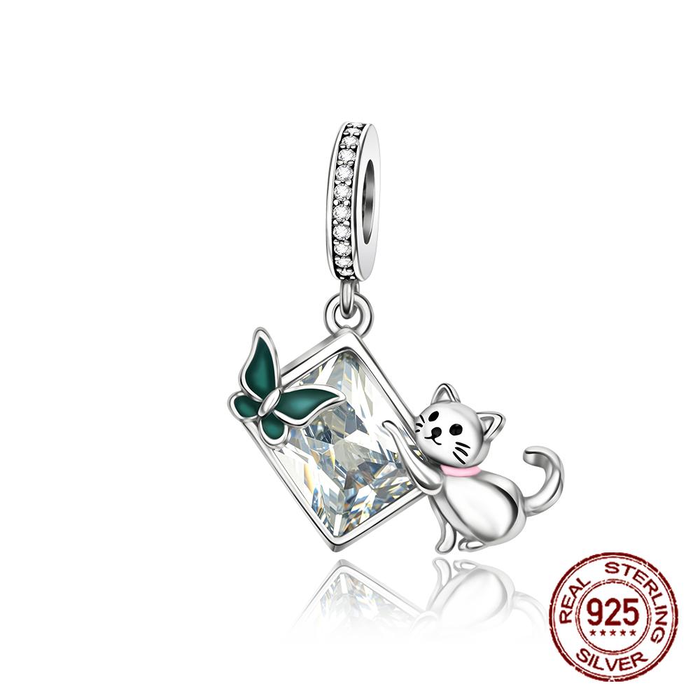 Lovely Copper Animal Teacup Dog Paw Print Cat Flower Fairy Pendant Fit Diy Bracelet Necklace Boutique Birthday Gift