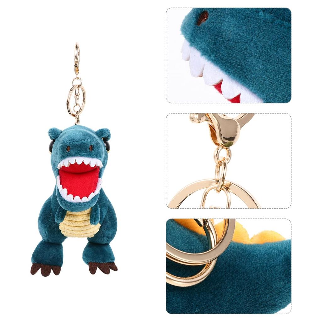 FOMIYES [ ] 1 Piece Keychain Dinosaur Plush Toy Small Plush Key Ring Ornament Decorative Ornament Super Soft Short Plush Toy