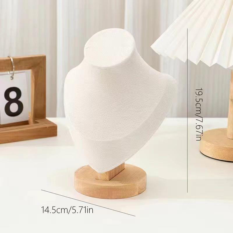 Luxury Solid Wood Heart-shaped Necklace Display Stand & Jewelry Photo Prop