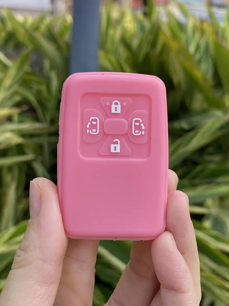 Custodia in Silicone a 4 Pulsanti per Chiave Telecomando Toyota Estima Alphard Vellfire Coprichiave Keyless Guscio Cover Portachiavi per Auto