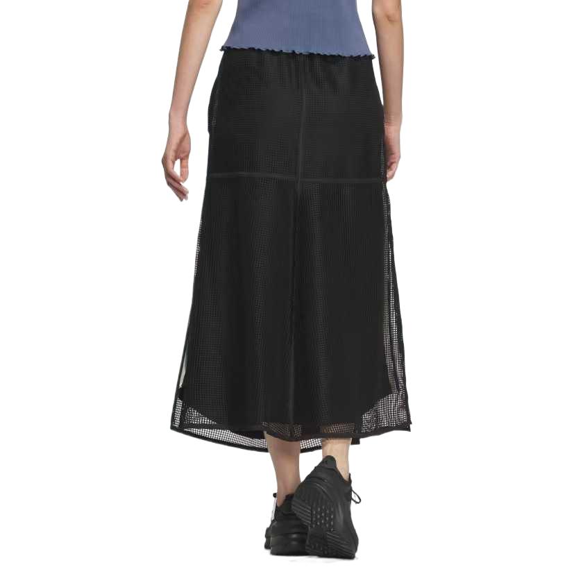 Adidas Luxflow Minimalist Brand Logo Soft Durable Woven Layered Casual Long Skirt Women Skirts Black JN9986