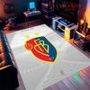 FC Basel 1893 Teppich für Wohnzimmer Schlafzimmer Zuhause Sofadekoration, Rutschfeste Bodenmatte für Kinder