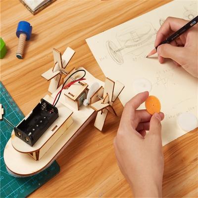 DIY Handmade Ship Technology Small Maker Material Gift Toy Science Experiment Set  Assembly Material Pack Toy Birthday Gifts