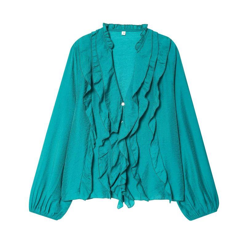 Za Autumn New Arrivals Women's Clothing Zr European and American Style Fashionable Loose Layered Decorative Long-Sleeve Shirt 5029209