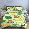 Monkeys, Bananas, Coconuts, Leaves. Bedding Sets Duvet Cover Sets Duvet Covers Pillowcases(1 * Duvet Cover 2 * Pillowcases Without Duvet Insert)