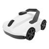 Cordless Robotic Pool Vacuum IPX8 Automatic Pool Vacuum Powerful Suction 5200mAh Battery for Flat Bottomed Pools White