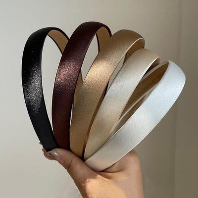 Französisches Retro-Stirnband aus Seide: Elegantes einfarbiges Damen-Haar-Accessoire