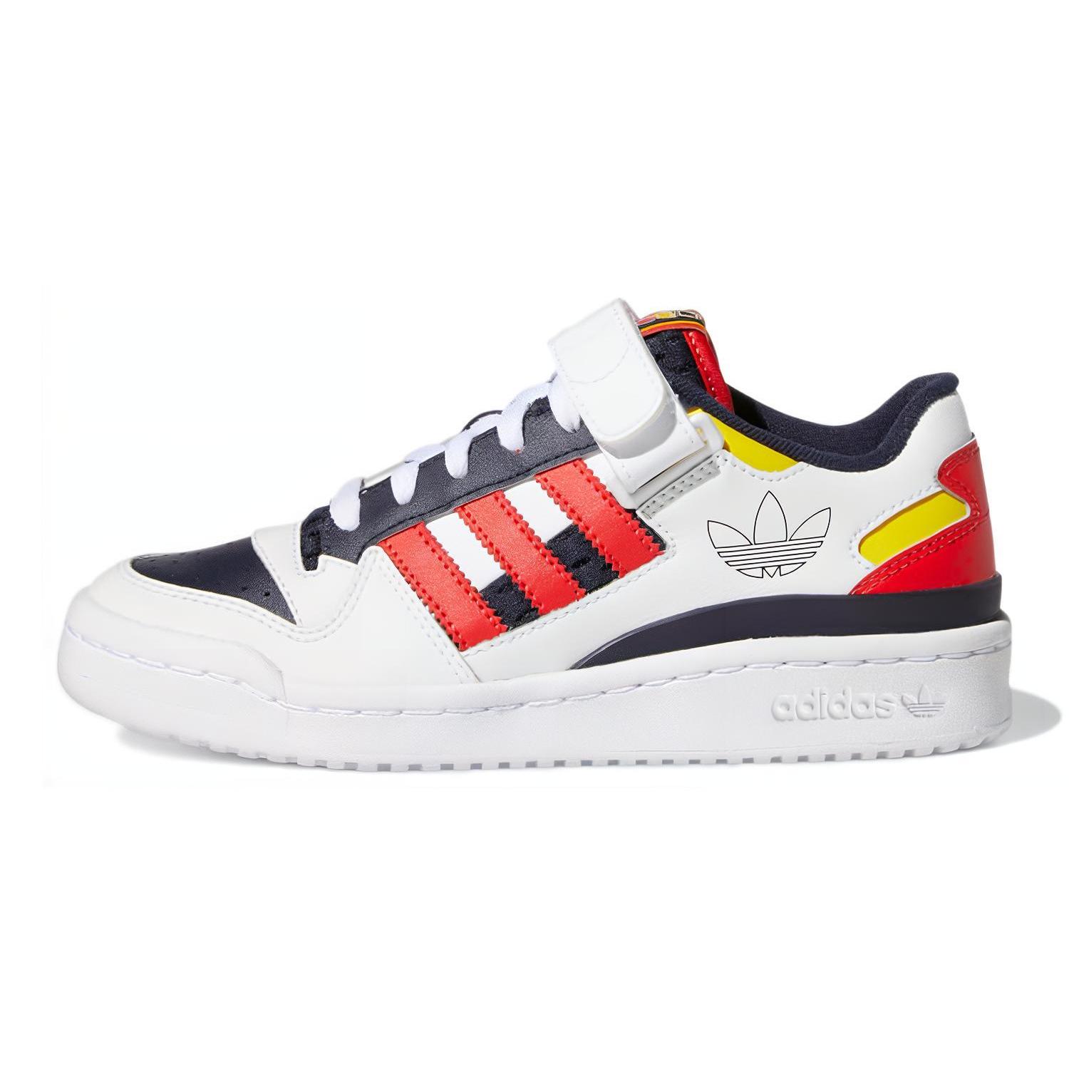 

Adidas Originals FORUM Амортизация, Износостойкие Низкие Скейтбордические Кроссовки Белый Синий Красный Подростки H04423 36⅔