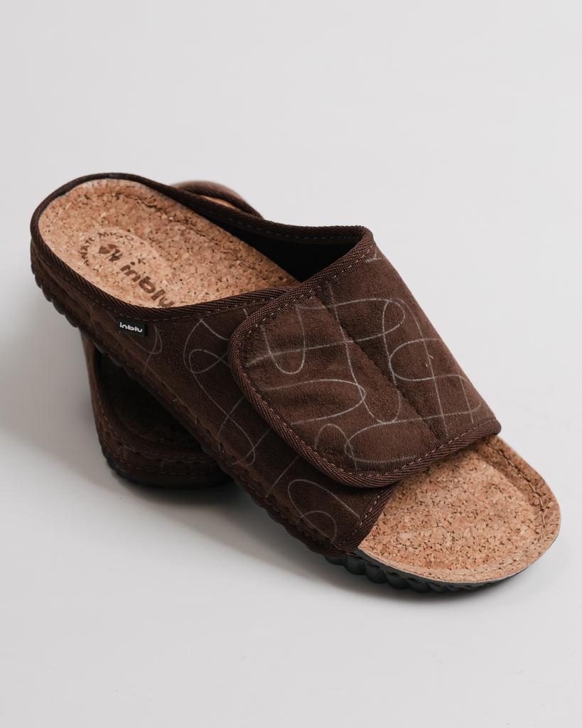 Тапочки с открытым носом Inblu FM1H 42 коричневые