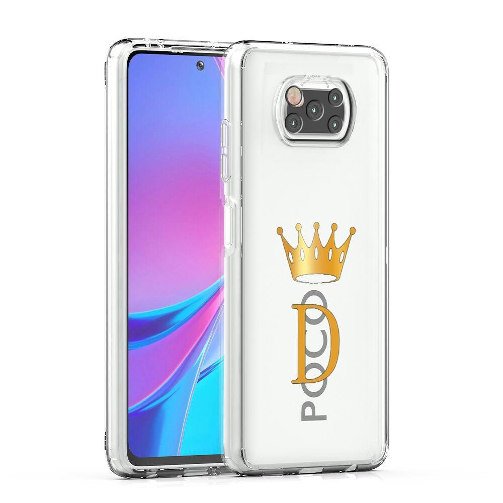 

Чехол для телефона для Xiaomi Poco X6 X5 NFC X3 F6 F5 Pro F4 F3 M3 14 13T 12T 12 13 Lite 11 Mi 5G Прозрачный чехол Корона Буква A До b Poco X4 Pro 5G
