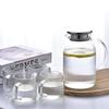 High Borosilicate Glass Water Pitcher Set with Vertical Stripes