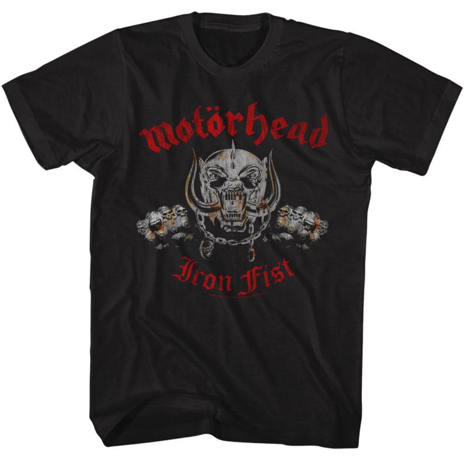

Motorhead Motorhead Iron Fist Графический принт Летняя Осенняя Зимняя Мужская и Женская Футболка с Коротким Рукавом Повседневная Свободная S чёрный