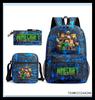 Student Schoolbag Cartoon Backpack Set 3D Digital Printing Backpack