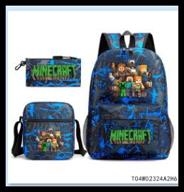 Student Schoolbag Cartoon Backpack Set 3D Digital Printing Backpack