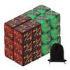 Uxcell 24-Piece Magic Dice Counter Acrylic D6 Life Token Dice Set with Pouch for Standard Card Games, Red & Black, Green & Black