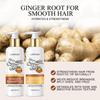 Coffret shampoing et après-shampoing au gingembre : renforce et nourrit les cheveux, nettoie les résidus et le sébum ; convient aux cheveux abîmés et crépus.