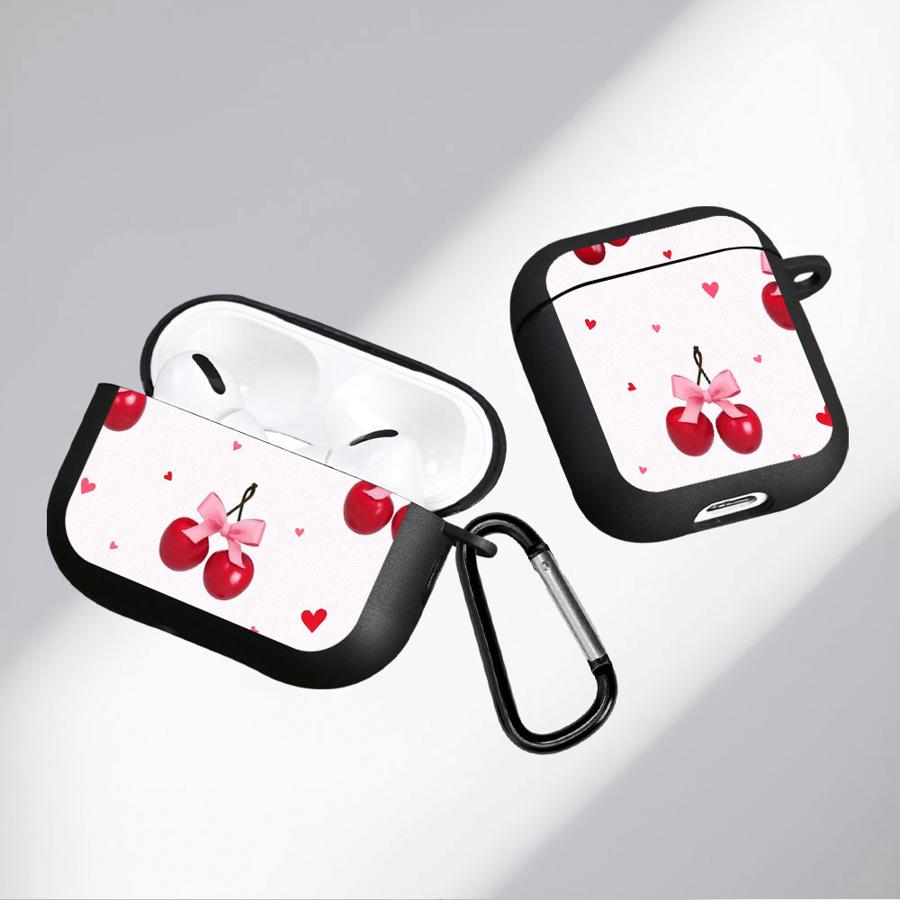 Weiche Kopfhörerhüllen Abdeckung Hülle Für Airpods 2 4 Pro Pro2 1 3 Pro3 Kirschblüten-Schleife