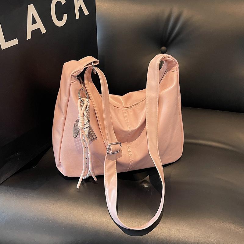 Wucifang Bags Women's Silver Crossbody Bag New Tote Bag Commuter Large-Capacity Shoulder Bag