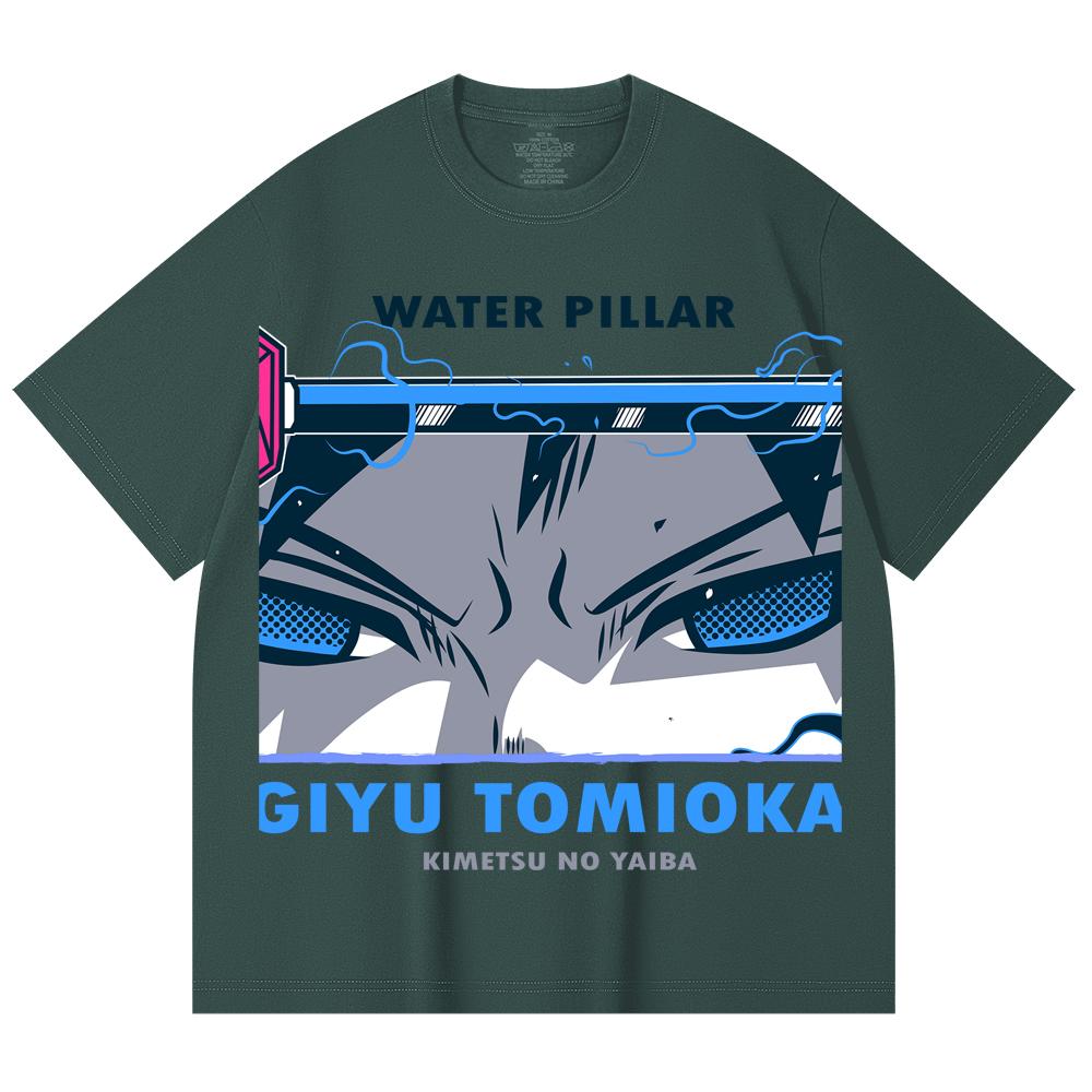 230 Gsm 100% Cotton Demon Slayer V10 Tomioka Print Unisex Heavy Cotton T Shirt