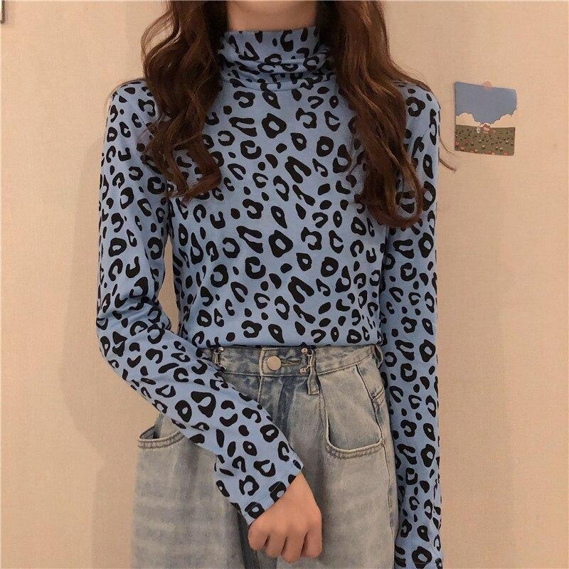 turtleneck cheetah print shirt